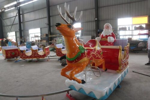 16 asientos para atracciones de carnaval en tren con temática navideña a la venta