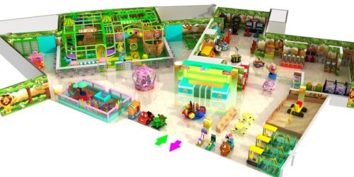 Juegos mecánicos de carnaval en el patio interior de 23X21 metros a la venta