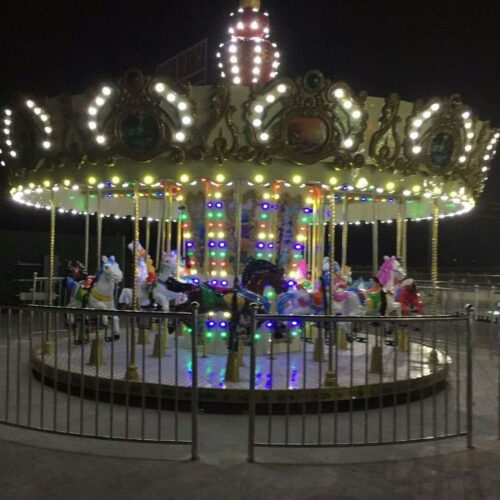 Paseos a caballo en carrusel con temática de zoológico de 16 asientos a la venta