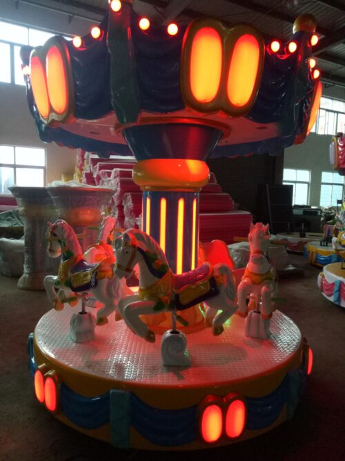 Paseos a caballo en carrusel para niños de 6 asientos a la venta