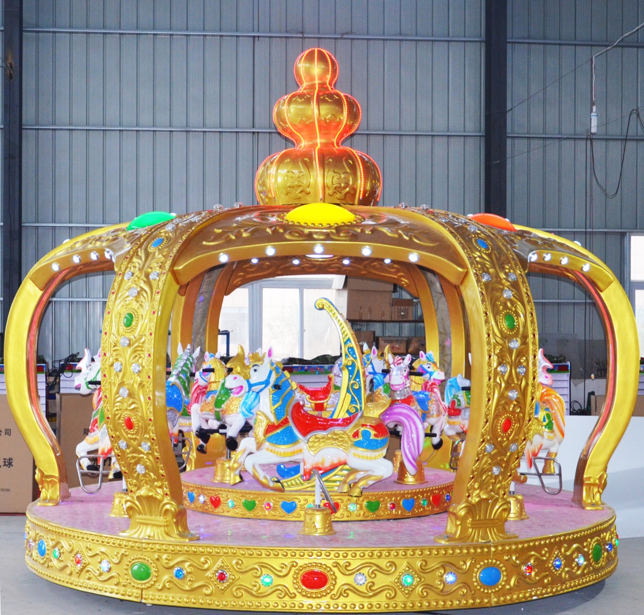 Se venden paseos a caballo en carrusel de 12 plazas