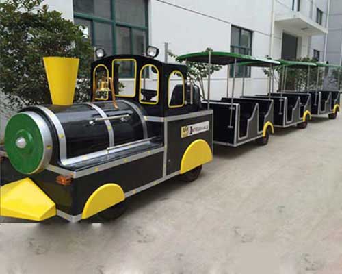 Tren turístico de vías antiguas de tamaño completo con 96 asientos atracciones de carnaval a la venta