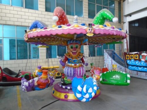 Venta de atracciones de carnaval en silla voladora con temática de dibujos animados
